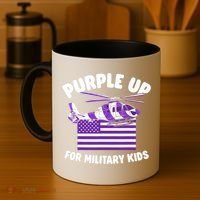 Military Child Month Purple Up For Military Coffee Mug thumb 4