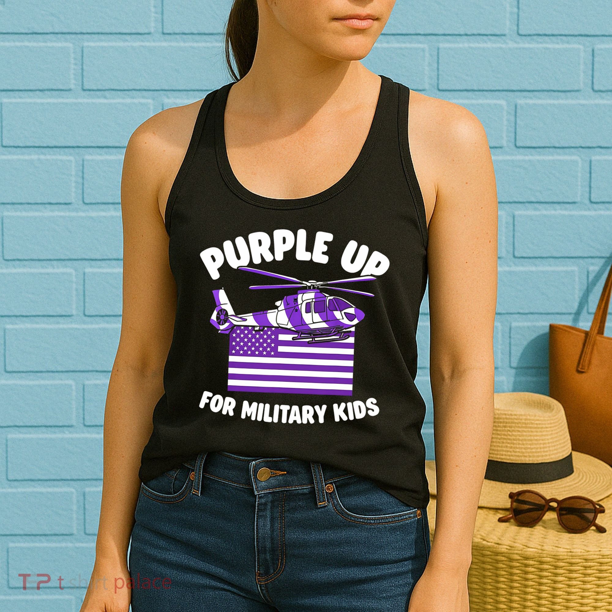 Military Child Month Purple Up For Military Women's Tank Top