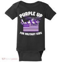 Military Child Month Purple Up For Military Baby Bodysuit thumb 0