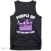 Military Child Month Purple Up For Military Tank Top thumb 0