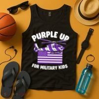 Military Child Month Purple Up For Military Tank Top thumb 4