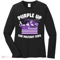 Military Child Month Purple Up For Military Women's Long Sleeve Shirt thumb 0