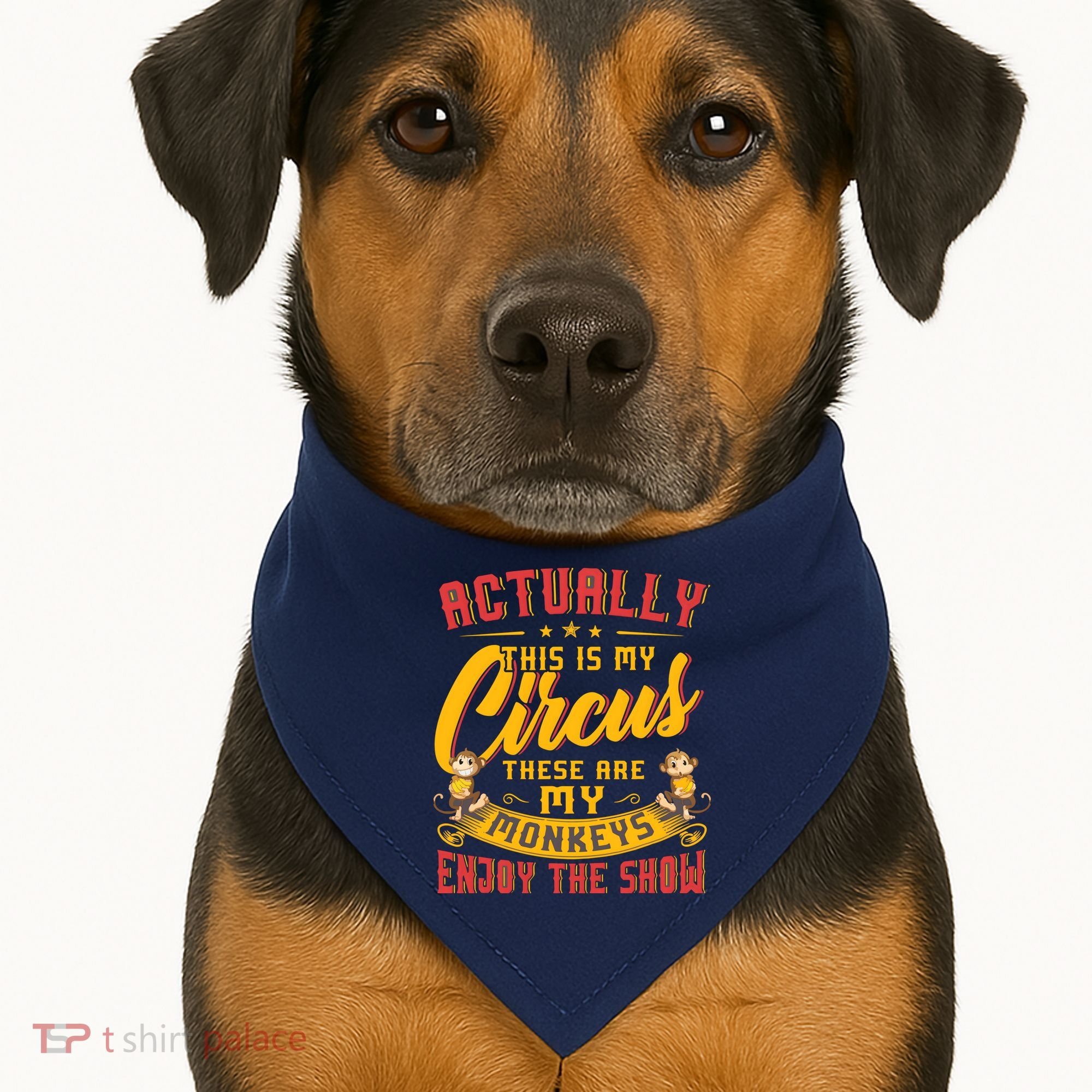 My Circus My Monkeys Funny Gift For USA-Made Doggie Bandana