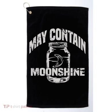 May Contain Moonshine Funny Gift Golf Towel