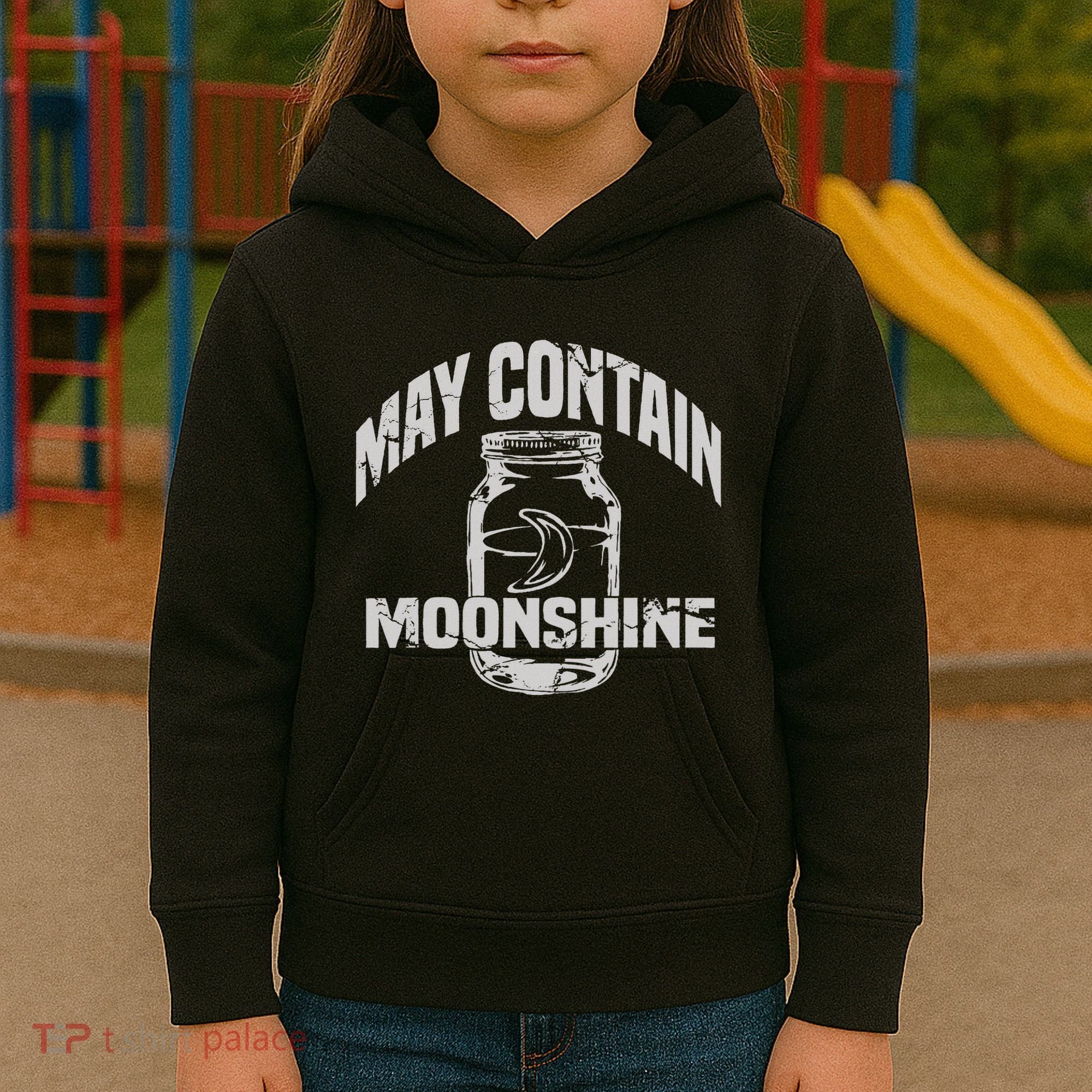 May Contain Moonshine Funny Gift Kids Hoodie