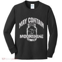 May Contain Moonshine Funny Gift Kids Long Sleeve Shirt thumb 0