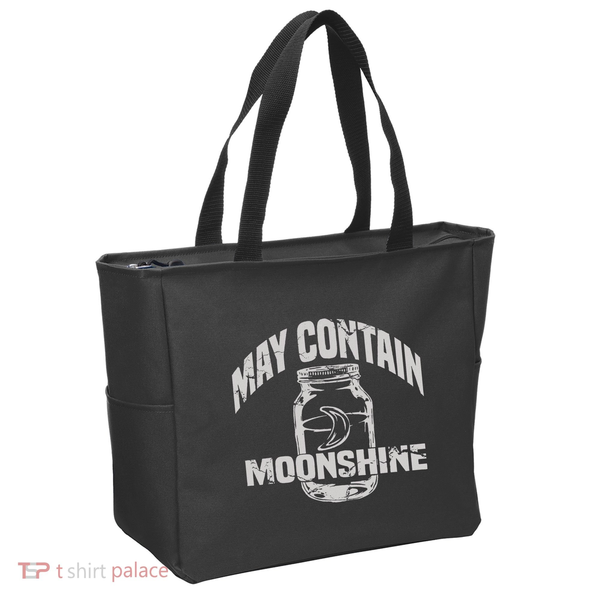 May Contain Moonshine Funny Gift Tote Bag