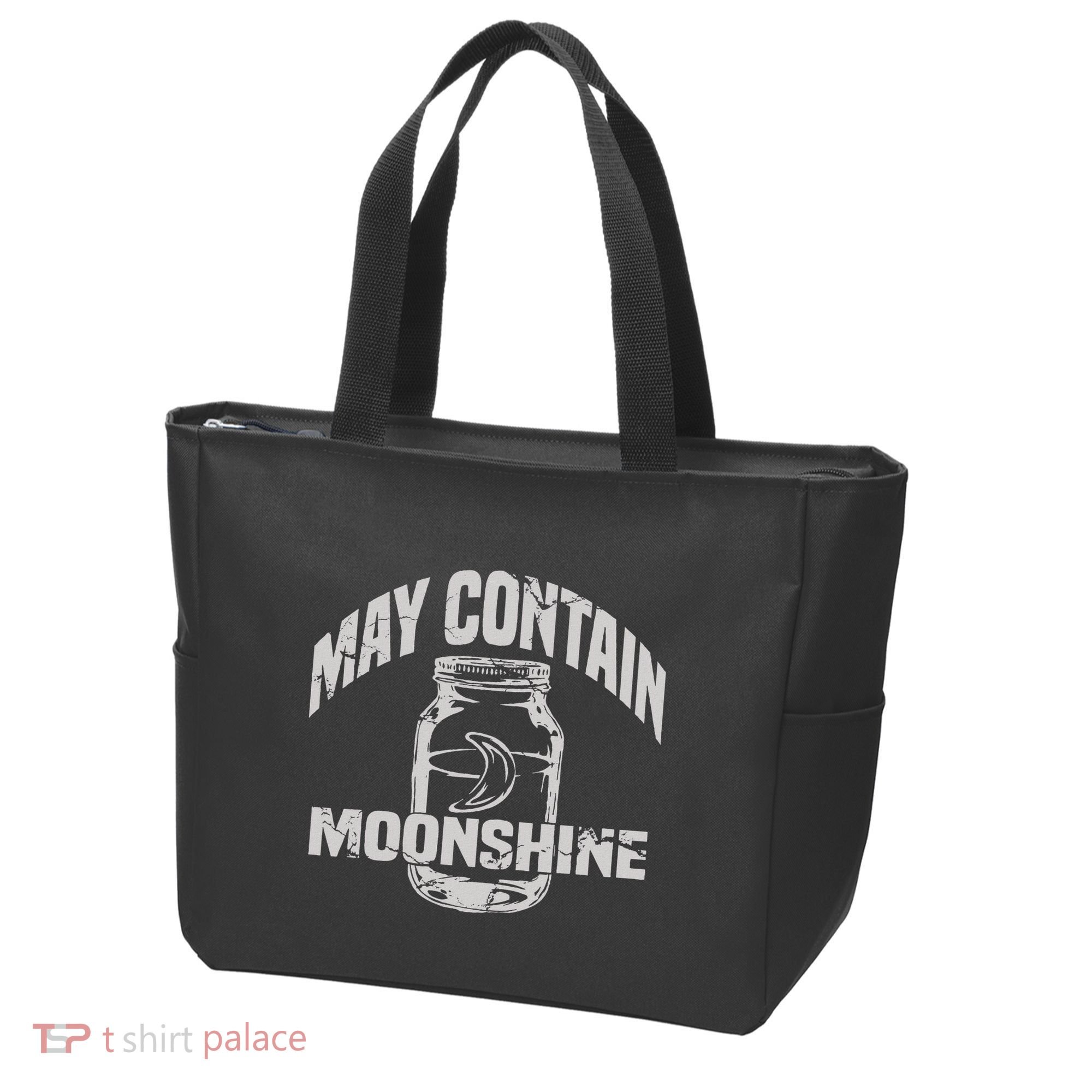 May Contain Moonshine Funny Gift Tote Bag