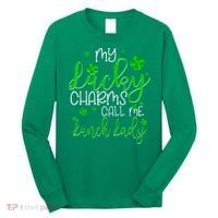 My Call Me Lunch Lady St Patrick's Day Long Sleeve Shirt thumb 0