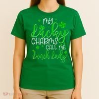My Call Me Lunch Lady St Patrick's Day T-Shirt thumb 4