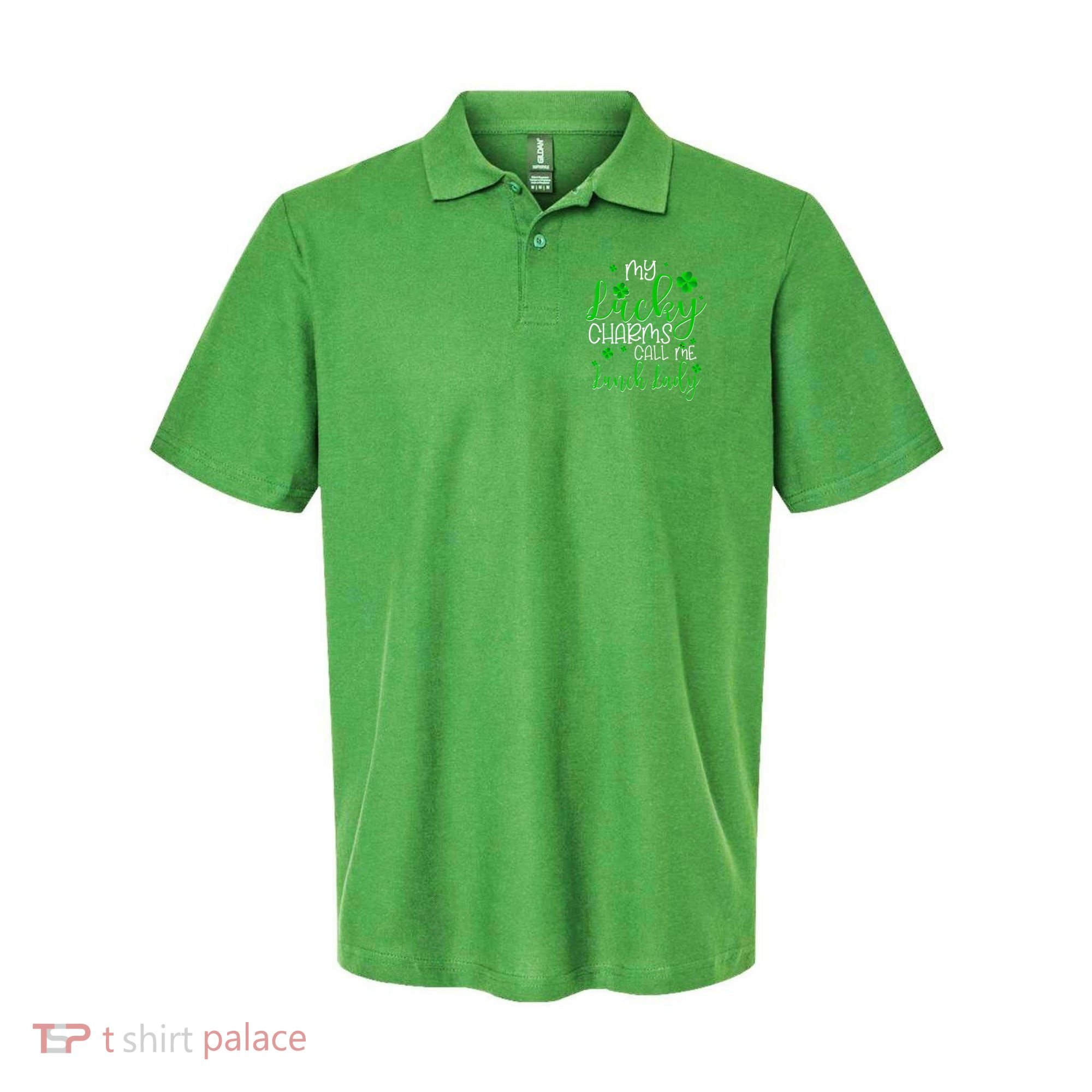 My Call Me Lunch Lady St Patrick's Day Polo