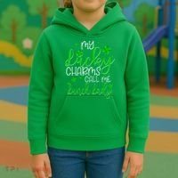 My Call Me Lunch Lady St Patrick's Day Kids Hoodie thumb 3