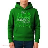 My Call Me Lunch Lady St Patrick's Day Kids Hoodie thumb 4