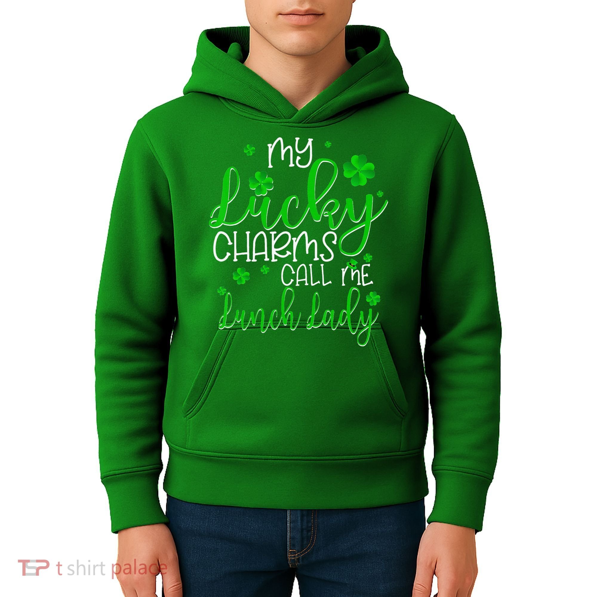 My Call Me Lunch Lady St Patrick's Day Kids Hoodie