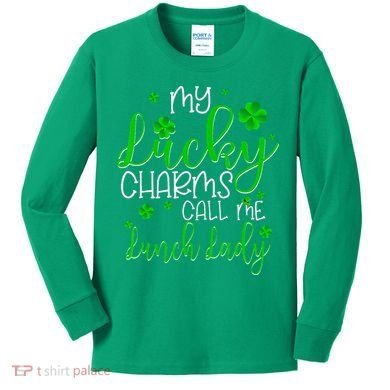 My Call Me Lunch Lady St Patrick's Day Kids Long Sleeve Shirt