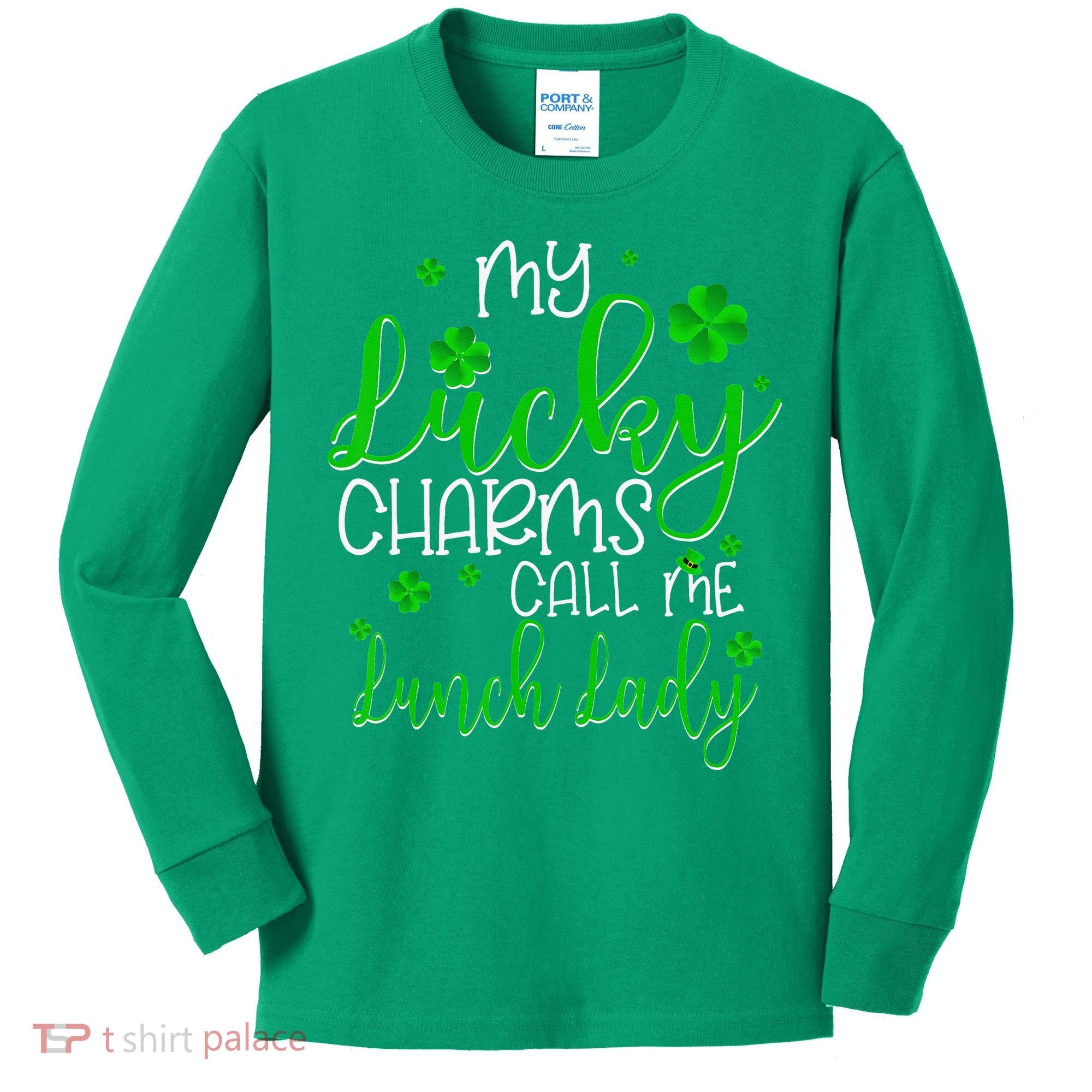 My Call Me Lunch Lady St Patrick's Day Kids Long Sleeve Shirt