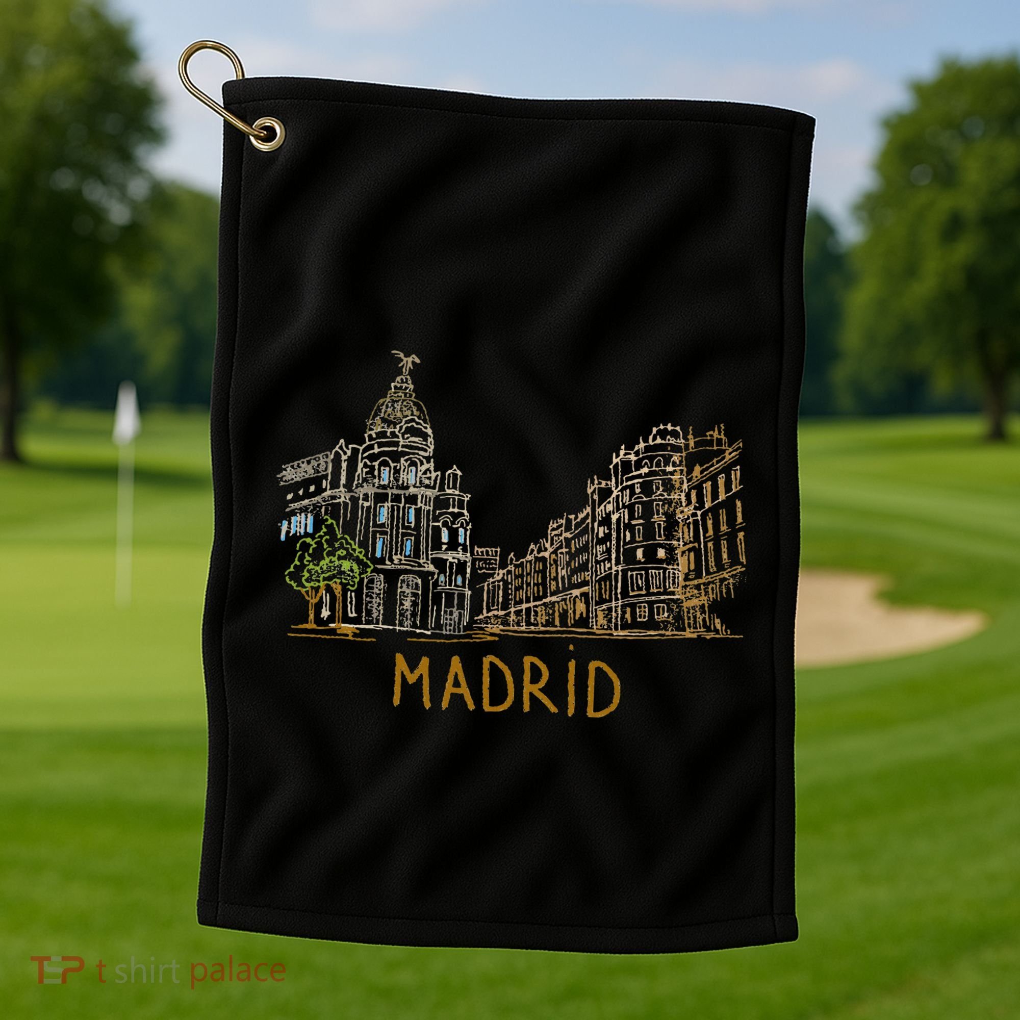 Madrid City Golf Towel