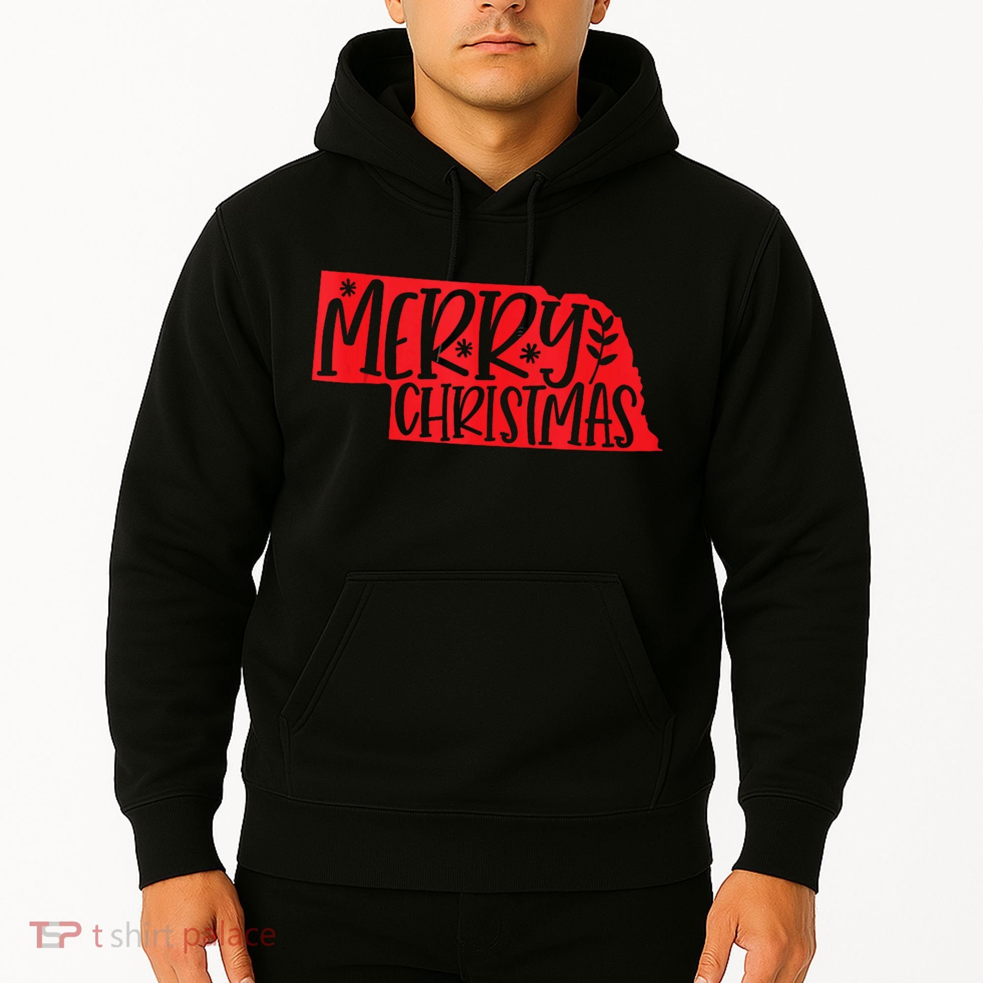 Merry Christmas Nebraska Tank Top Hoodie