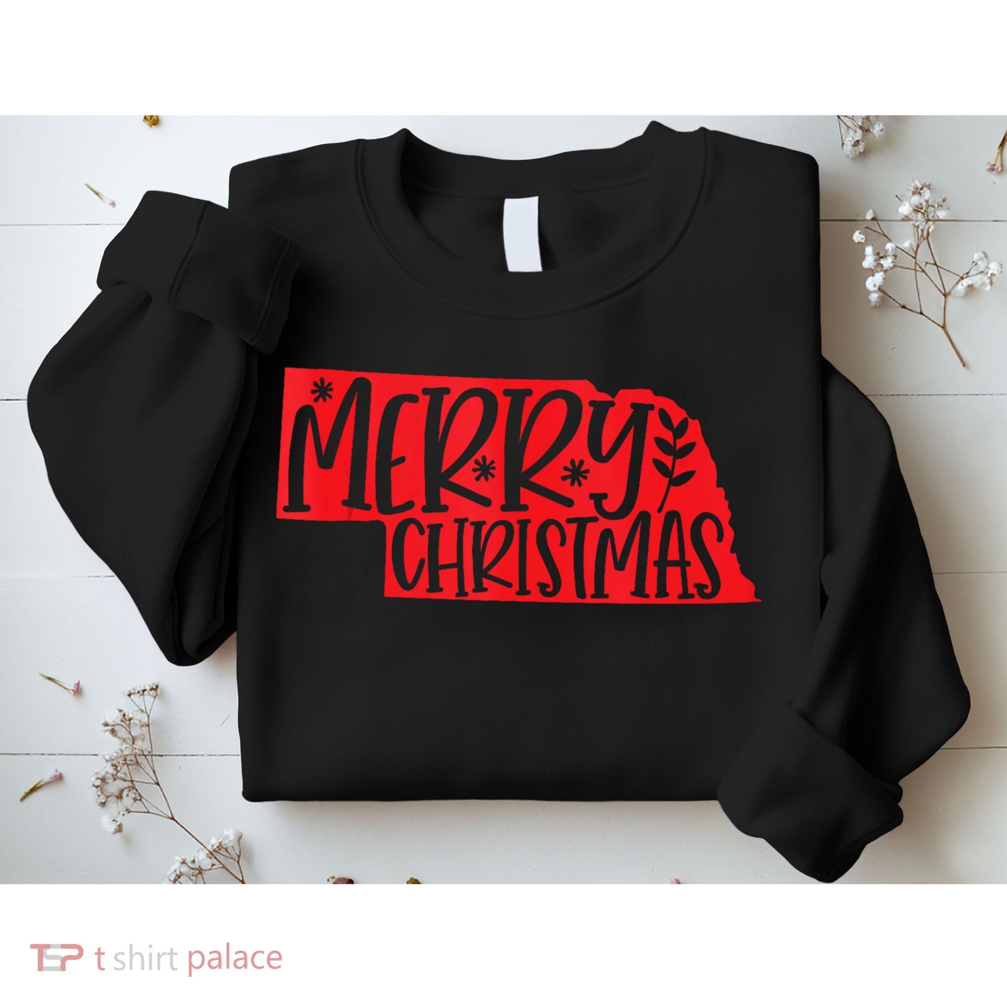 Merry Christmas Nebraska Tank Top Sweatshirt