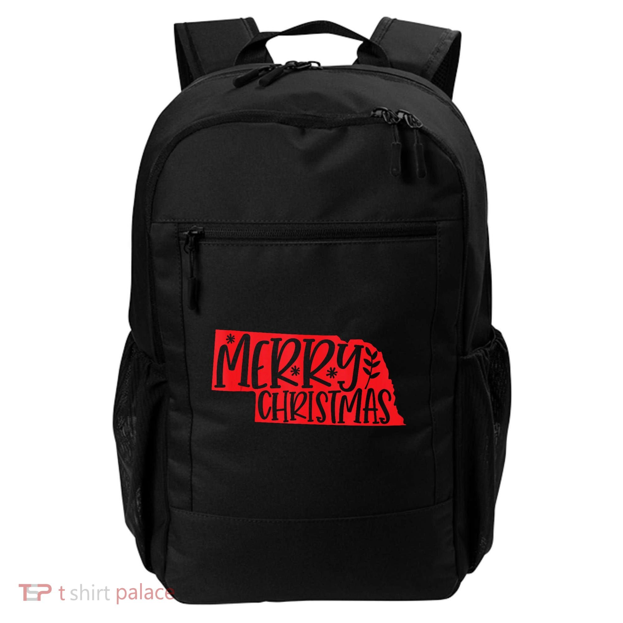Merry Christmas Nebraska Tank Top Backpack