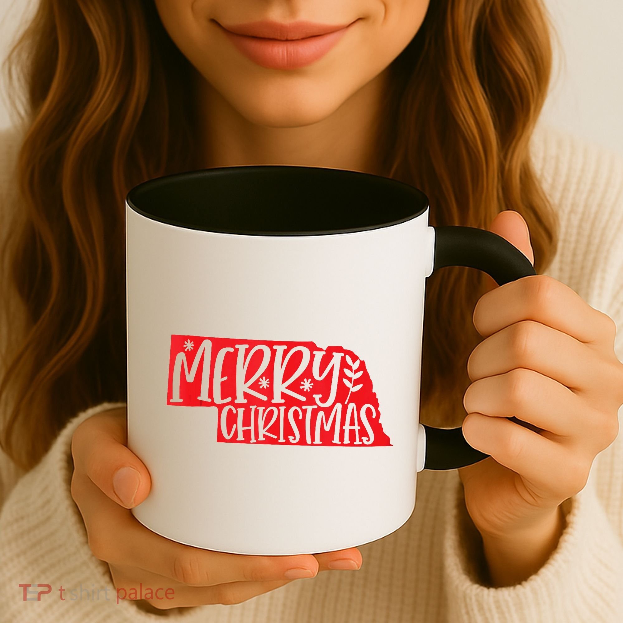 Merry Christmas Nebraska Tank Top Coffee Mug