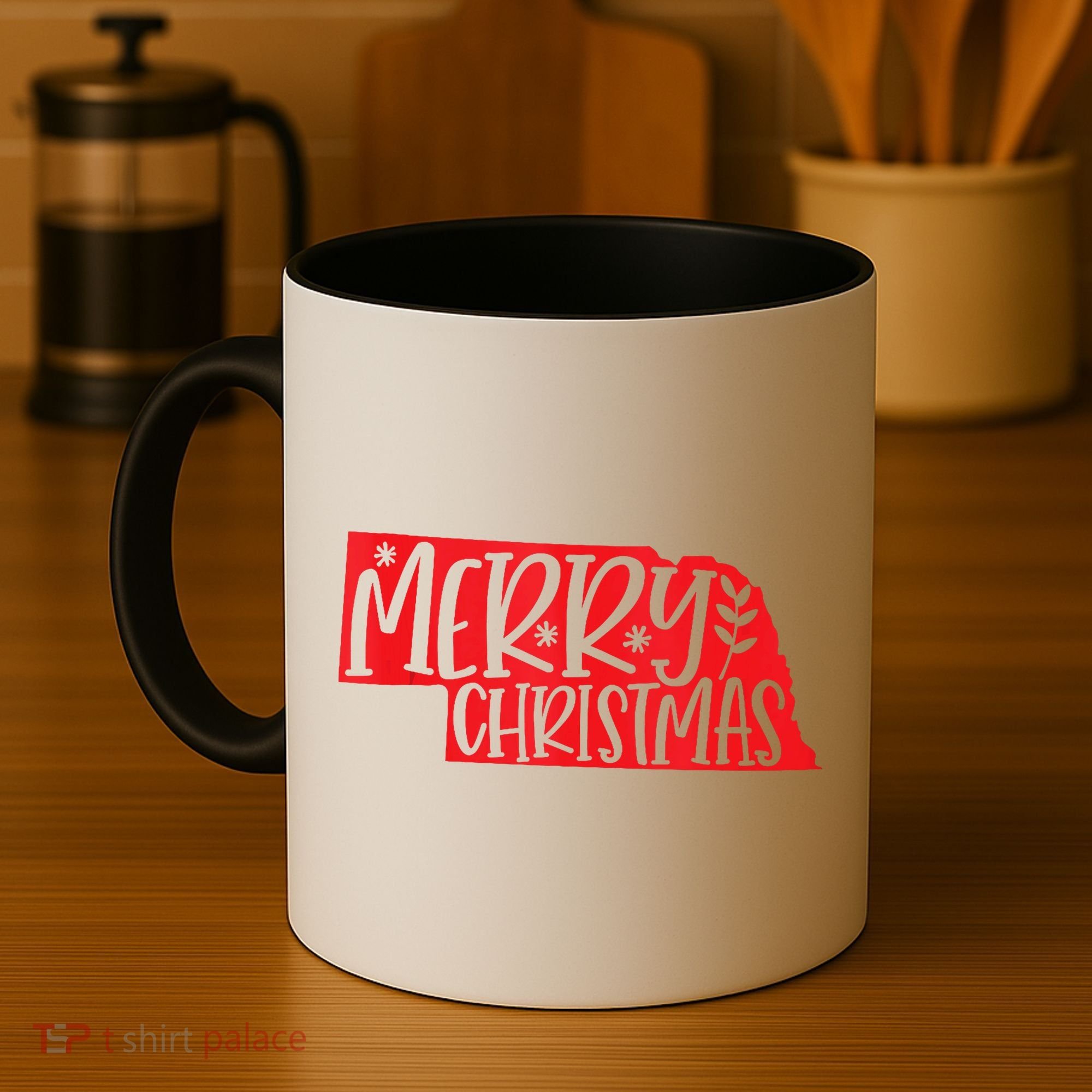 Merry Christmas Nebraska Tank Top Coffee Mug