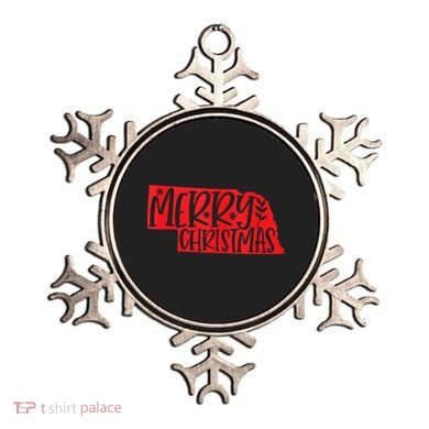 Merry Christmas Nebraska Tank Top Ornament