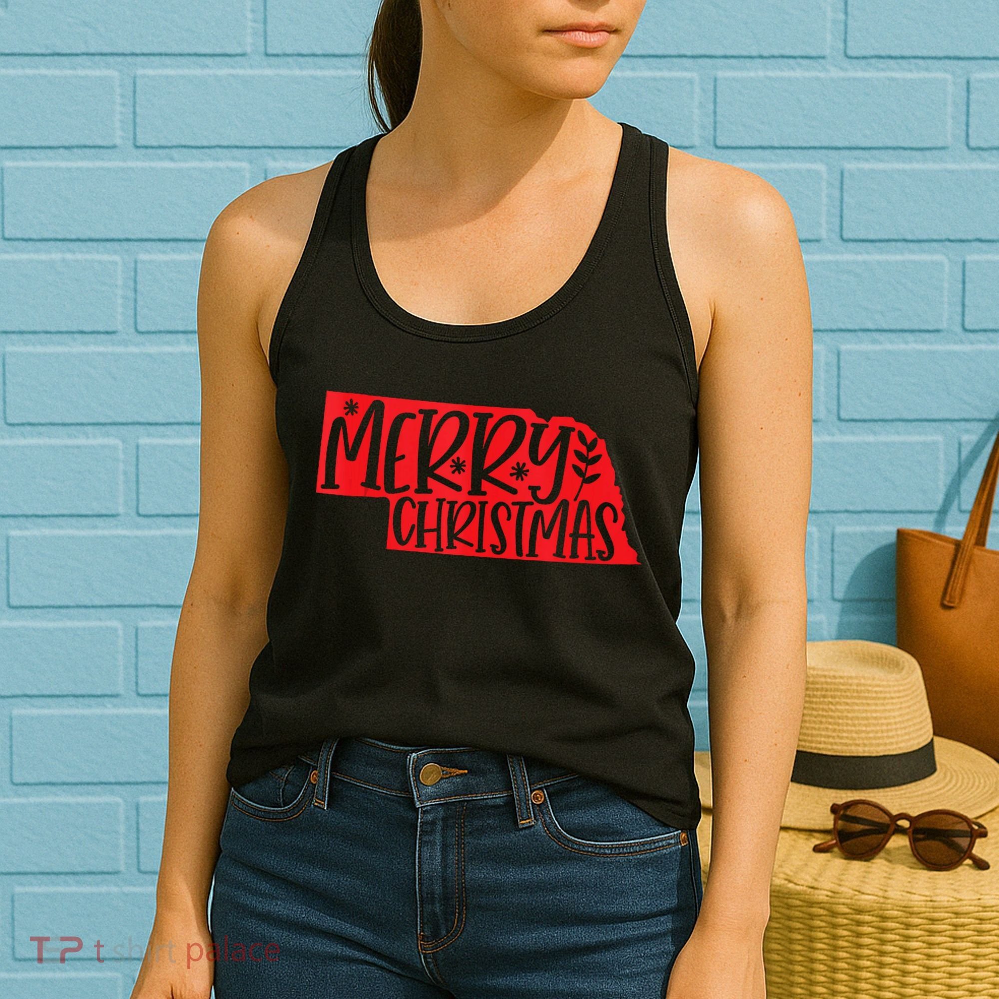 Merry Christmas Nebraska Tank Top Women's Tank Top