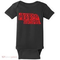 Merry Christmas Nebraska Tank Top Baby Bodysuit thumb 0