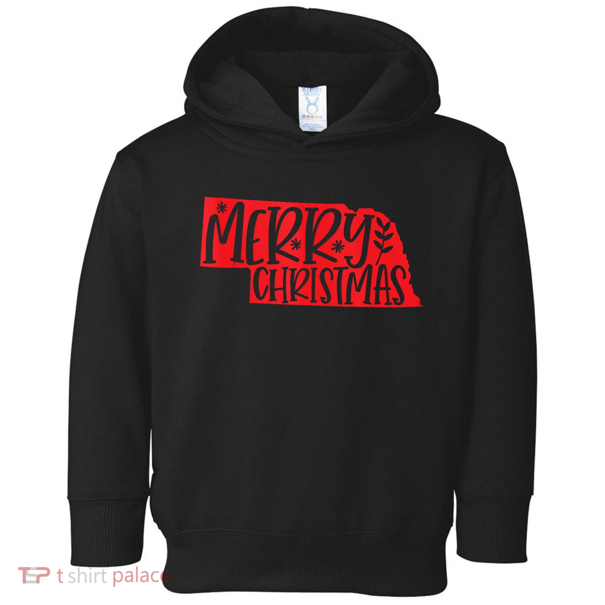 Merry Christmas Nebraska Tank Top Toddler Hoodie