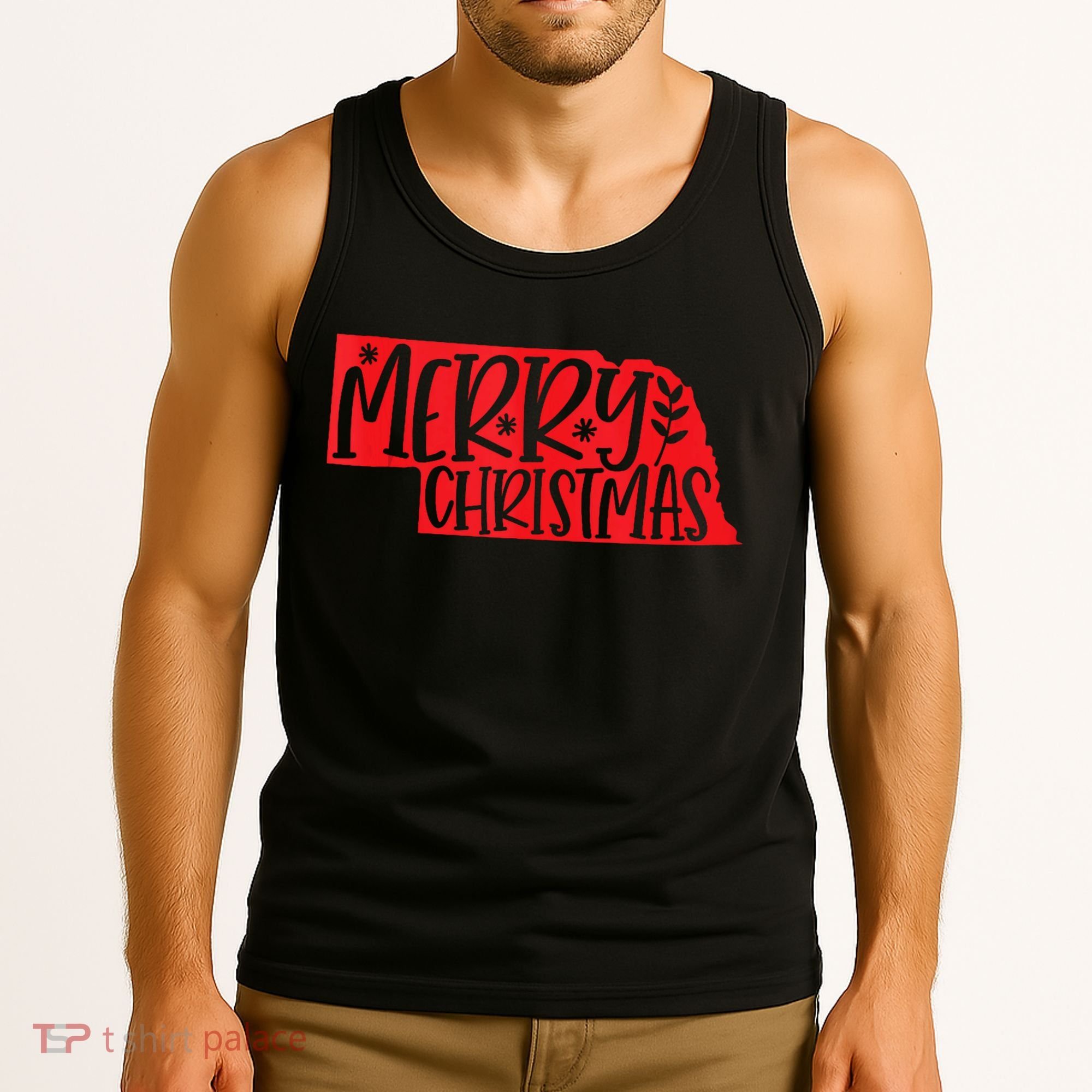 Merry Christmas Nebraska Tank Top Tank Top