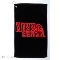 Merry Christmas Nebraska Tank Top Golf Towel thumb 0