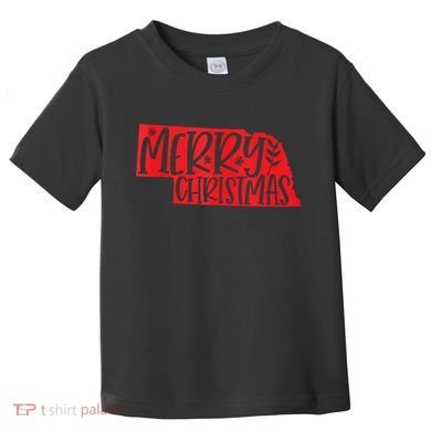 Merry Christmas Nebraska Tank Top Toddler T-Shirt