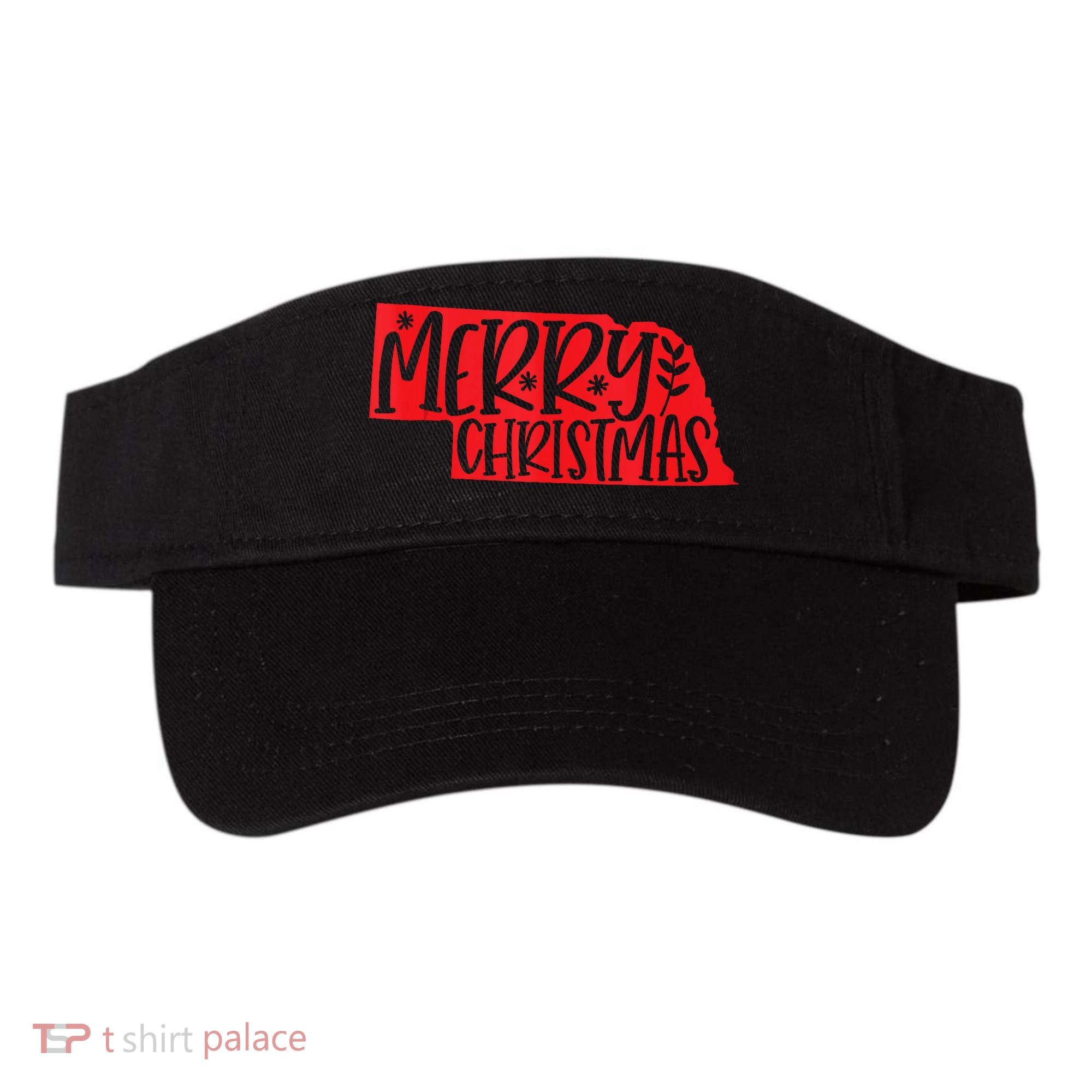 Merry Christmas Nebraska Tank Top Visor