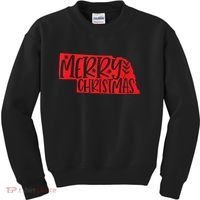 Merry Christmas Nebraska Tank Top Kids Sweatshirt thumb 0