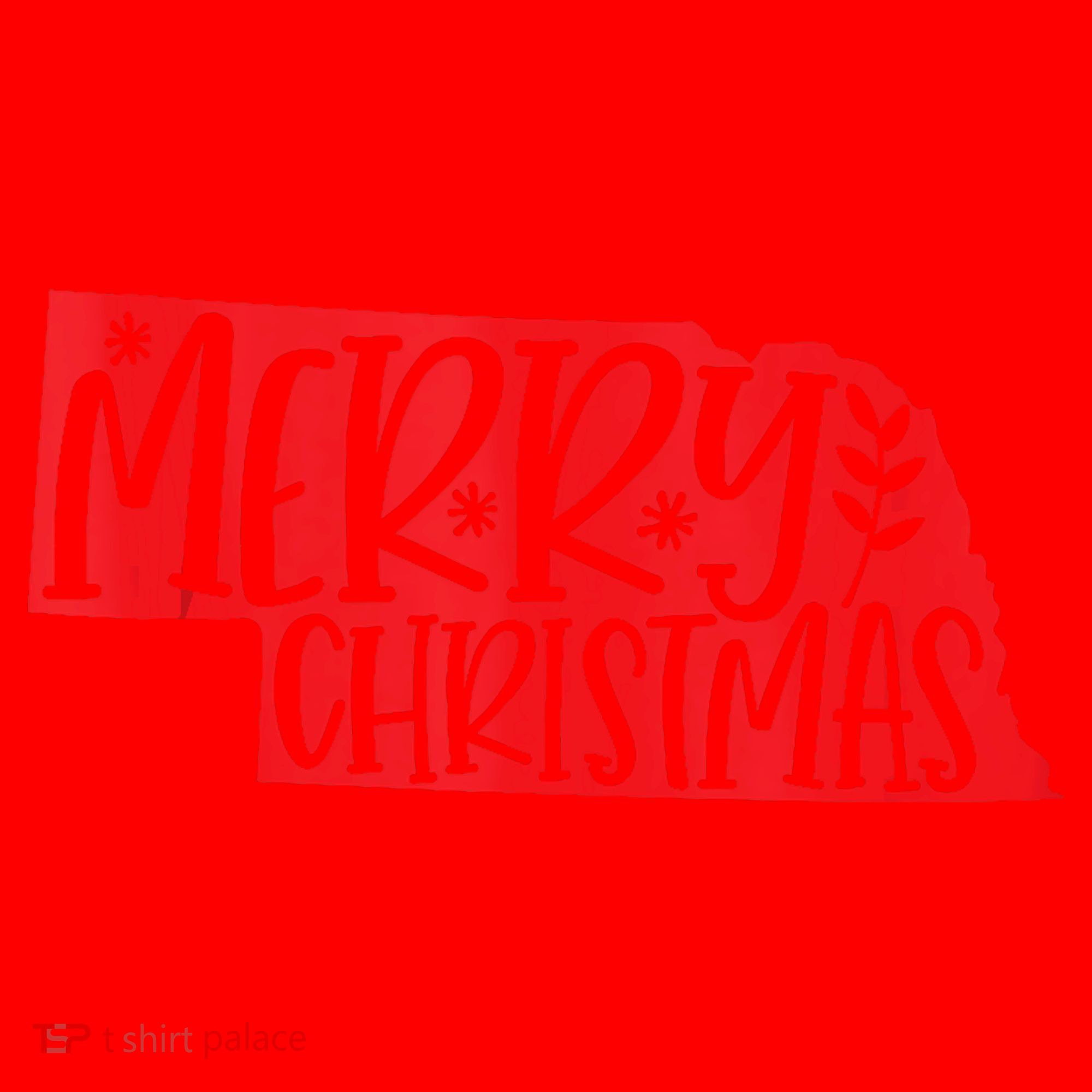 Merry Christmas Nebraska Tank Top Santa Hat