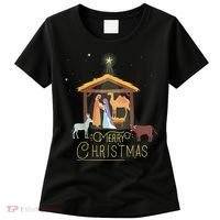 Merry Christmas Nativity Scene North Star Baby Jesus Women's T-Shirt thumb 0