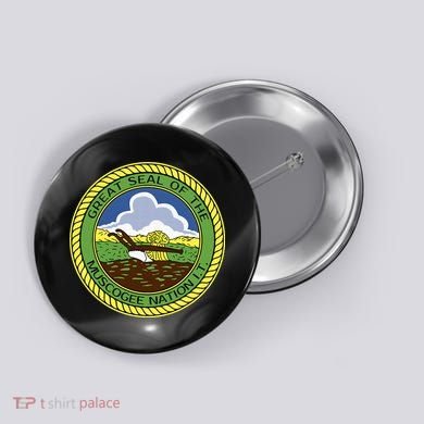 Muscogee Creek Nation Muskogee Mvskoke Button