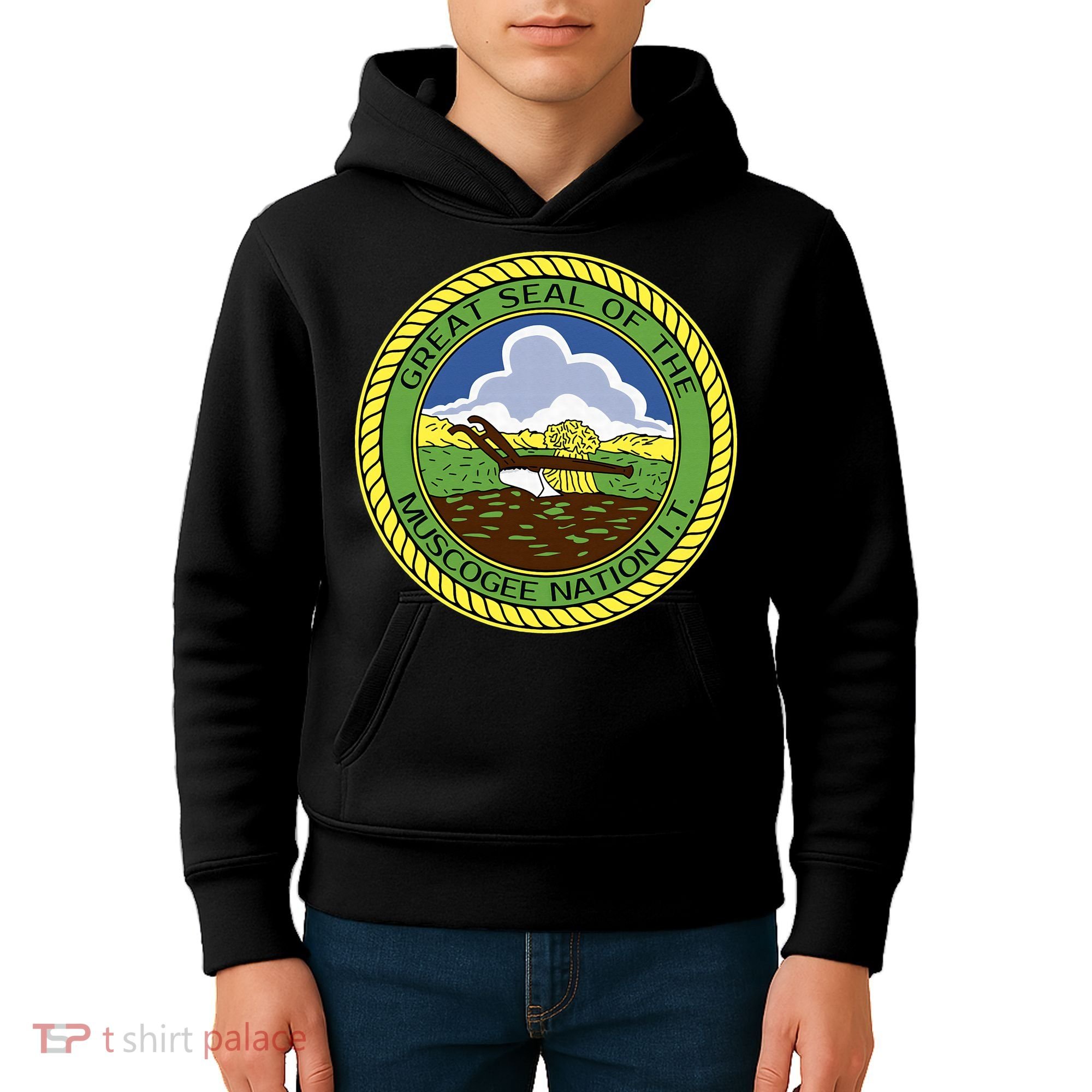 Muscogee Creek Nation Muskogee Mvskoke Kids Hoodie