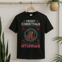 Merry Christmas Nyukkas Funny Christmas Apparel T-Shirt thumb 2