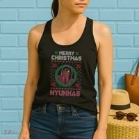 Merry Christmas Nyukkas Funny Christmas Apparel Women's Tank Top thumb 2