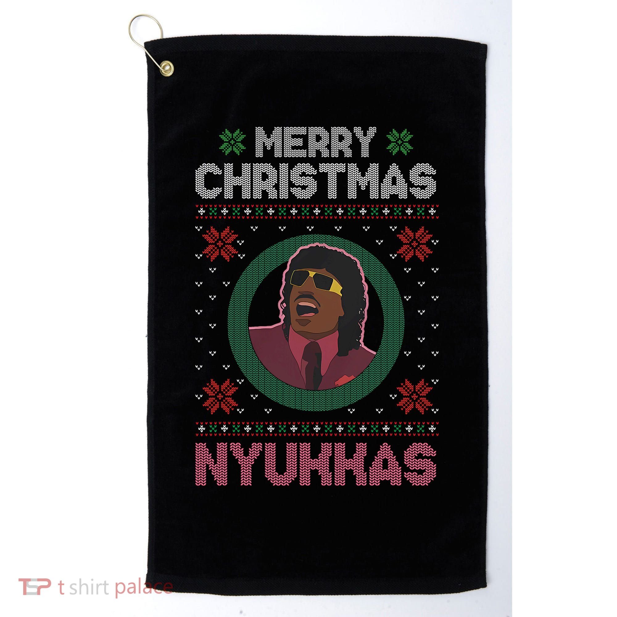 Merry Christmas Nyukkas Funny Christmas Apparel Golf Towel