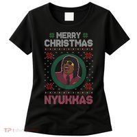 Merry Christmas Nyukkas Funny Christmas Apparel Women's T-Shirt thumb 0