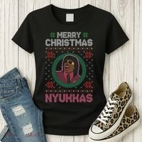Merry Christmas Nyukkas Funny Christmas Apparel Women's T-Shirt thumb 3