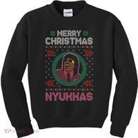 Merry Christmas Nyukkas Funny Christmas Apparel Kids Sweatshirt thumb 0