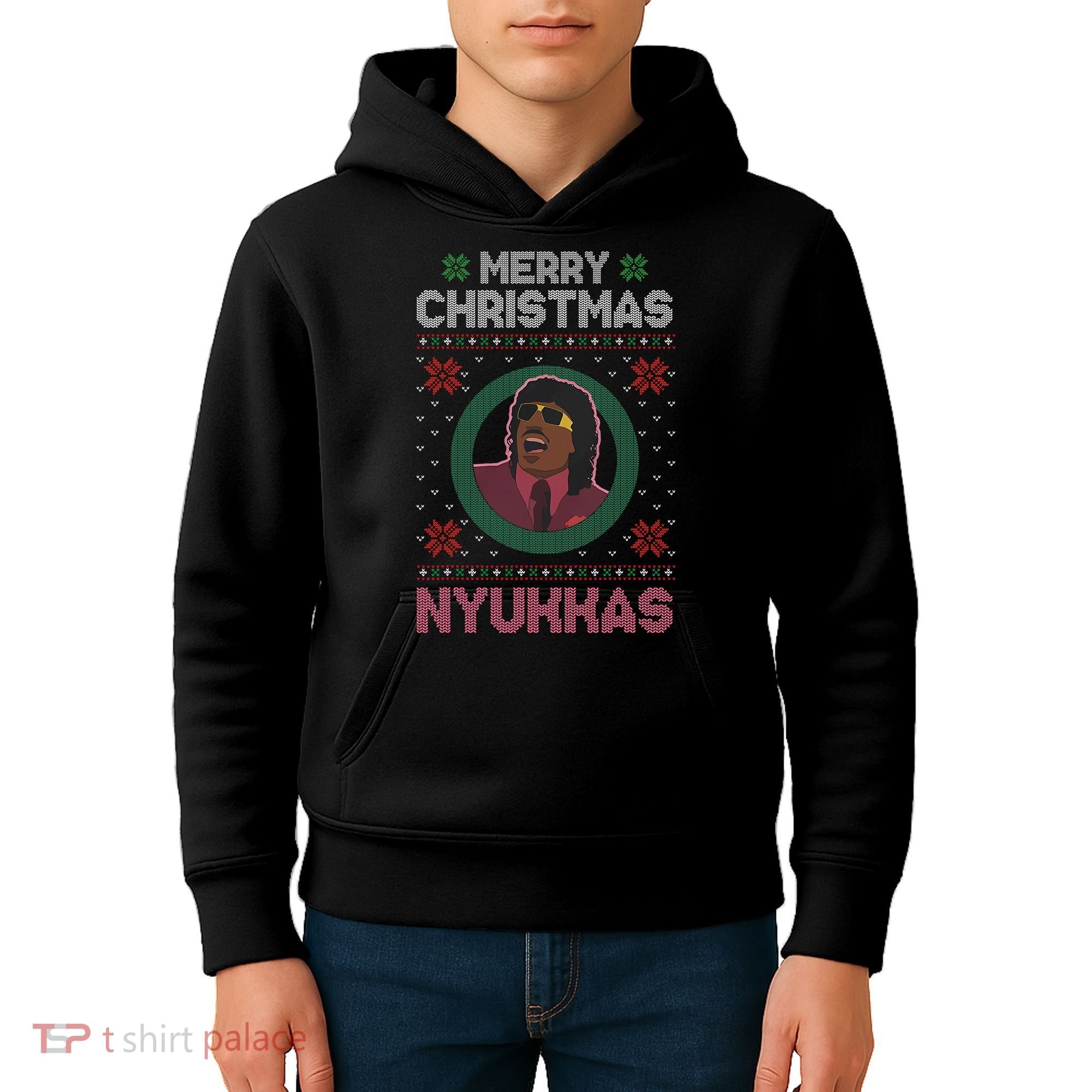 Merry Christmas Nyukkas Funny Christmas Apparel Kids Hoodie