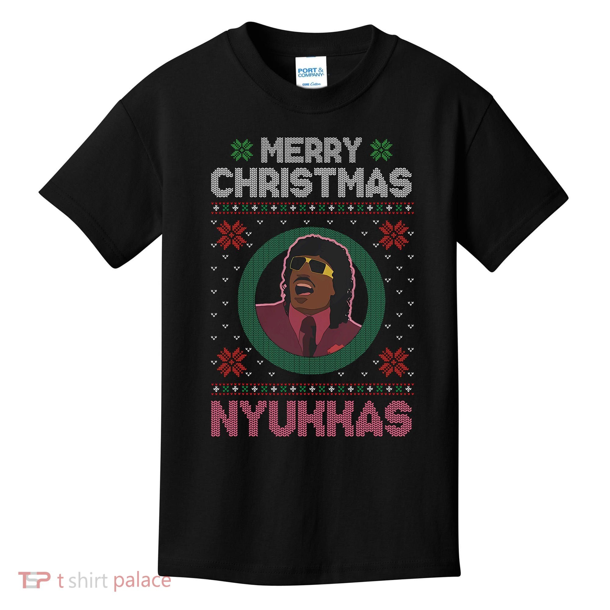 Merry Christmas Nyukkas Funny Christmas Apparel Kids T-Shirt