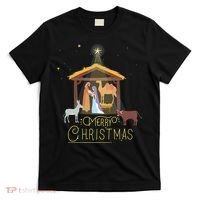 Merry Christmas Nativity Scene North Star Baby Jesus Long Sleeve T-Shirt thumb 0