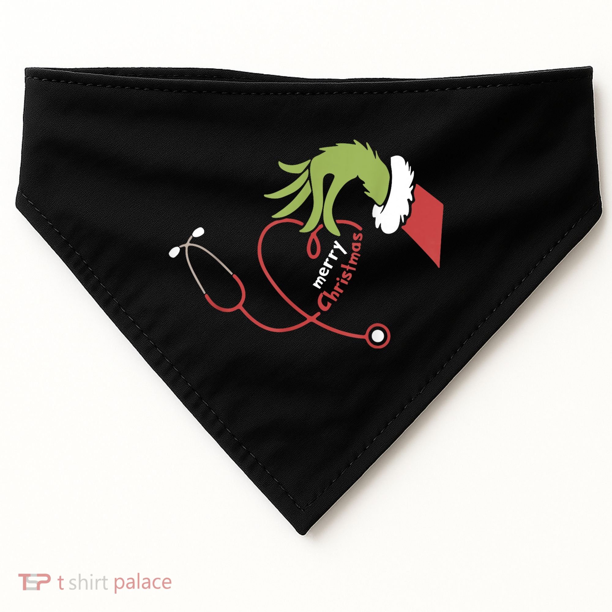 Merry Christmas Nurse Funny Nursing Christmas USA-Made Doggie Bandana