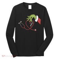 Merry Christmas Nurse Funny Nursing Christmas Long Sleeve Shirt thumb 0
